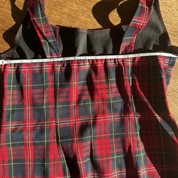 Cider Red and Black Plaid Dress - Picture 5 of 9